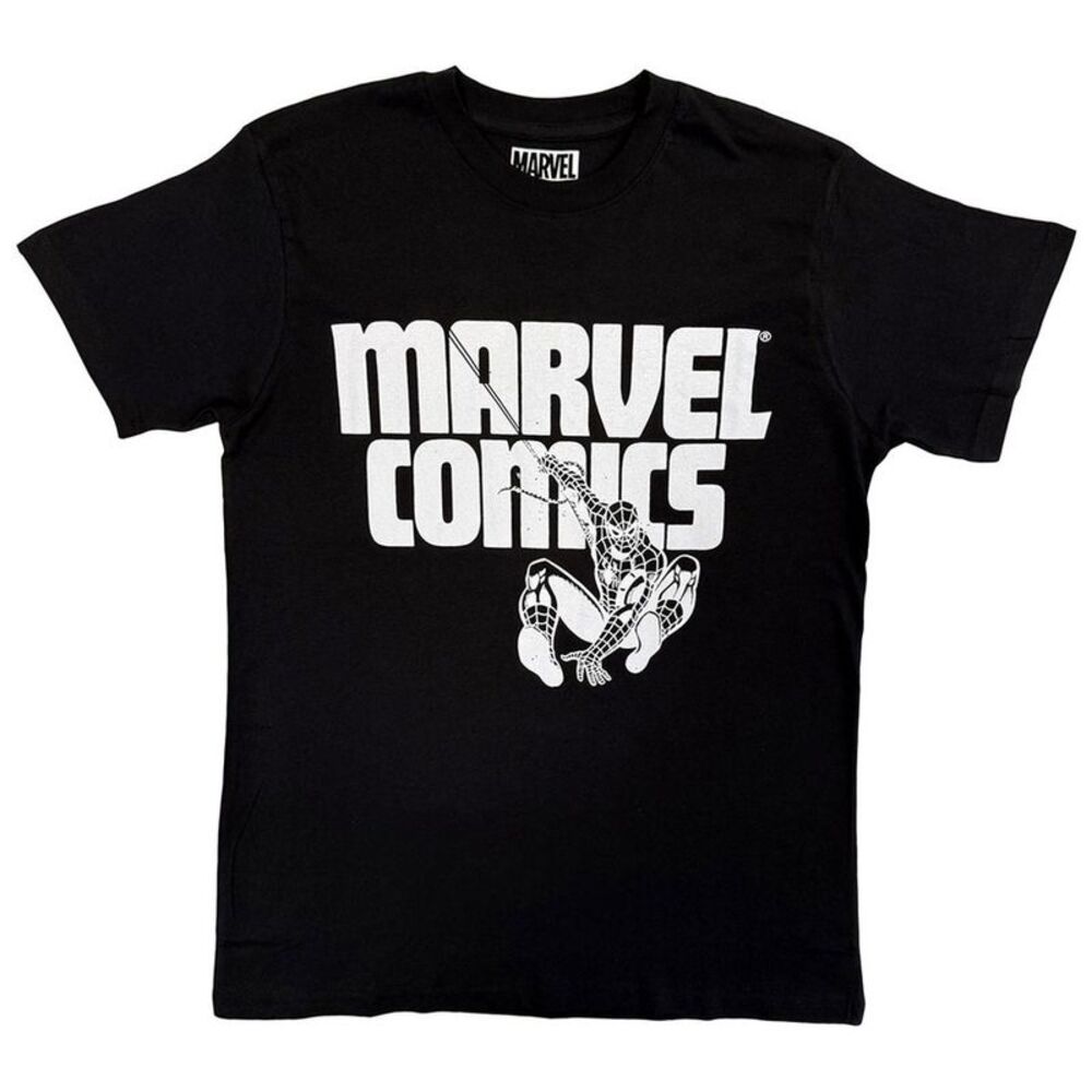 Marvel Comics Unisex Adult Spider-Man T-Shirt / Black